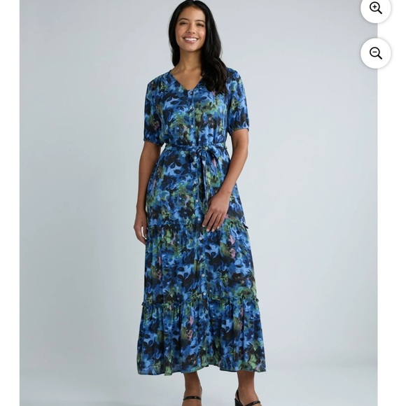 Time and Tru Dresses & Skirts - Time and Tru Blue Floral Maxi Dress. NWT. New with tags.